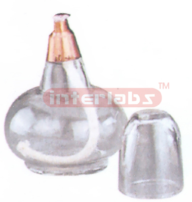 SPIRIT LAMP, BULB SHAPED, GLASS